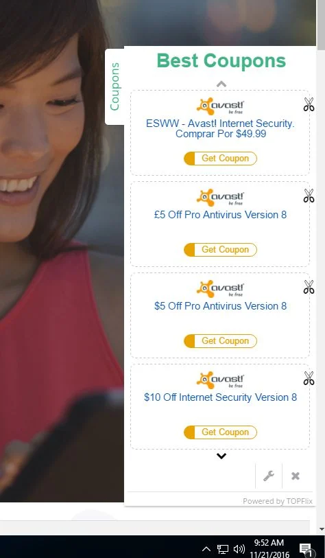 Best Coupons pop-up ads Best Coupons adware