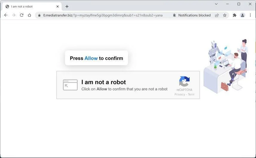 Image: Mediatransfer.biz browser hijacker