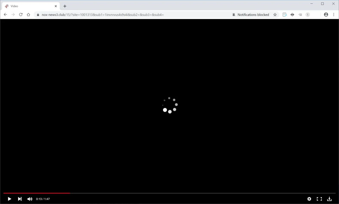 Image: Chrome browser is redirected to Nox-news3.club