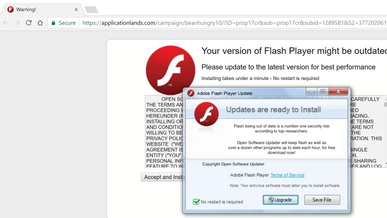 applicationlands.com redirect virus