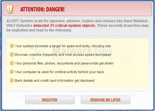 Image of Win7 Defender Alert