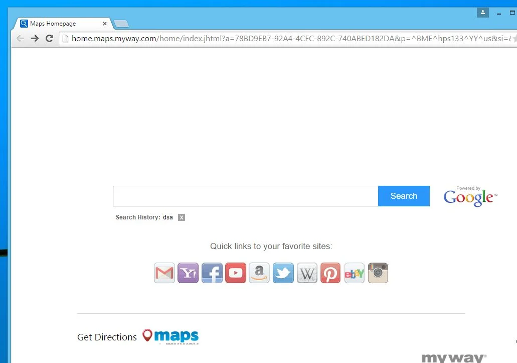 Home.maps.myway.com virus