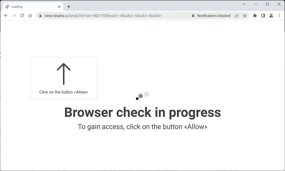 Remove News-bixaha.cc Pop-up Ads (Virus Removal Guide) 1 Image: Chrome browser is redirected to News-bixaha.cc