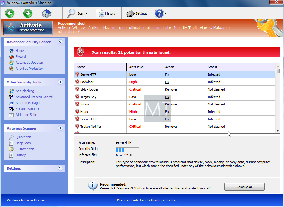 Windows Antivirus Machine