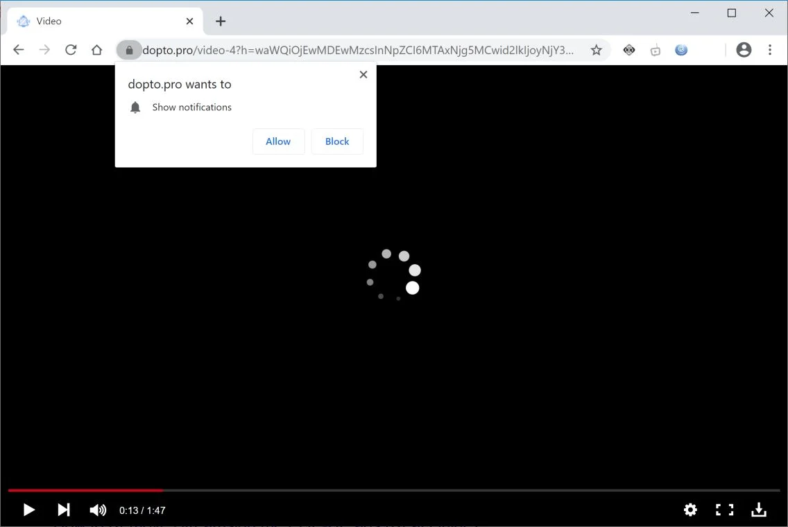 How to remove Dopto.pro pop-up ads (Virus Removal Guide) 1 Image: Chrome browser is redirected to Dopto.pro