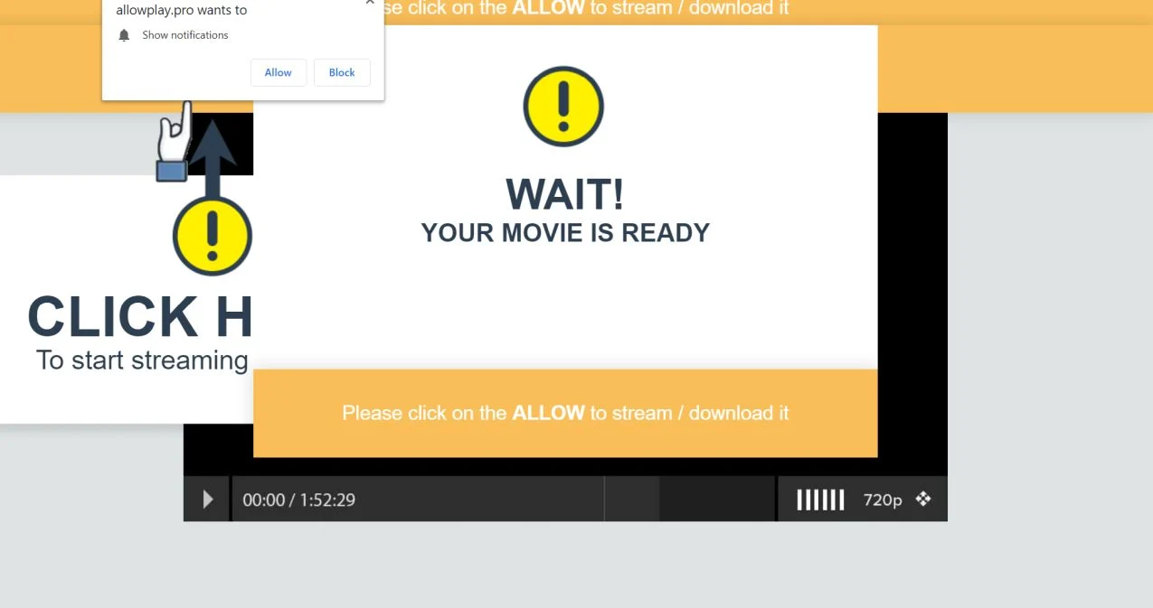 How to remove Allowplay.pro pop-up ads (Virus Removal Guide) 1 Image: Chrome browser is redirected to Allowplay.pro