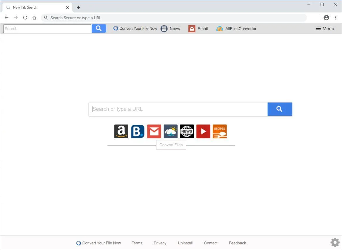 Remove Convert Your File Now browser hijacker (Virus Removal Guide) 1 Image: Chrome browser is redirected to Convert Your File Now