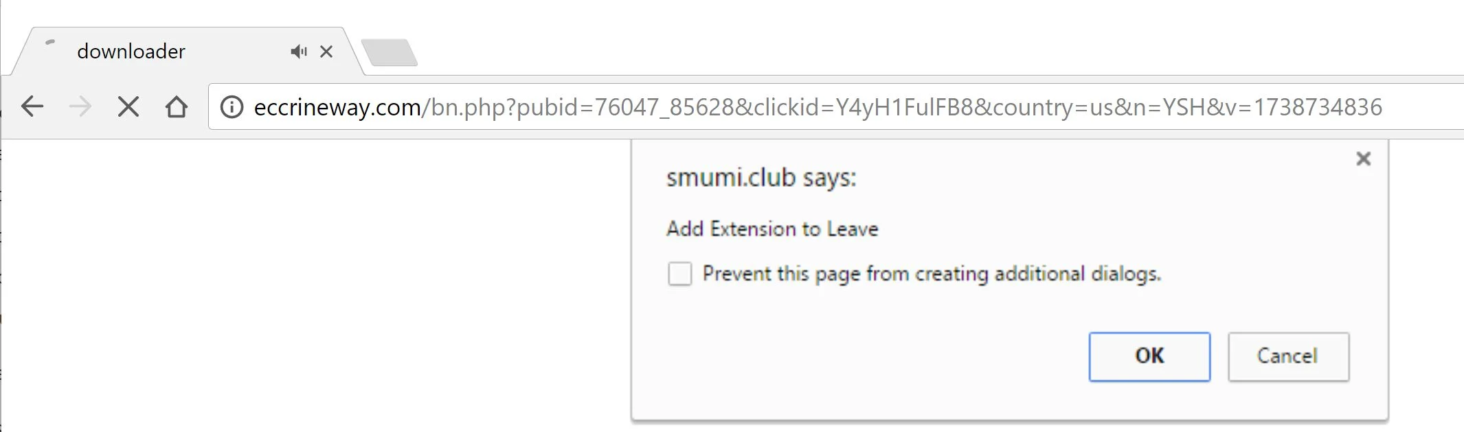 eccrineway by eccrineway.com Chrome Extension Scam Virus
