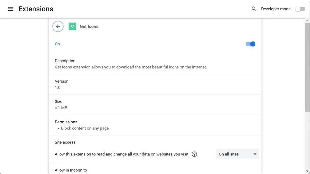 Image: Get Icons Chrome extension
