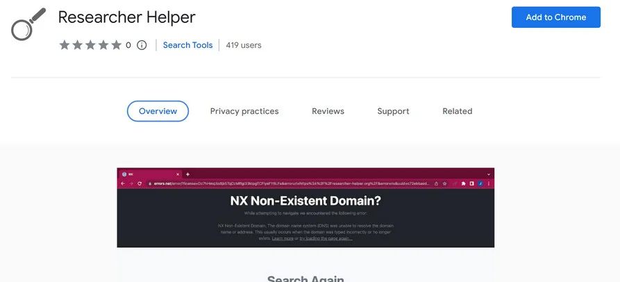 Remove Researcher Helper Browser Extension (Removal Guide) 1 Image: Researcher Helper Chrome extension
