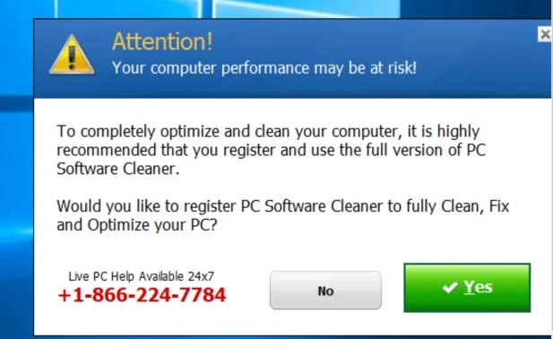 PC Software Cleaner Pop-Up PC Software Cleaner 7 Virus