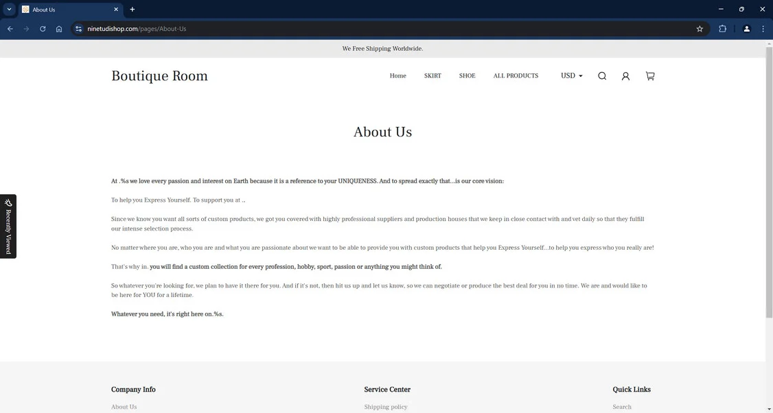Ninetudishop.com Shop Scam - Fraudulent and Fake 1 Ninetudishop.com scam