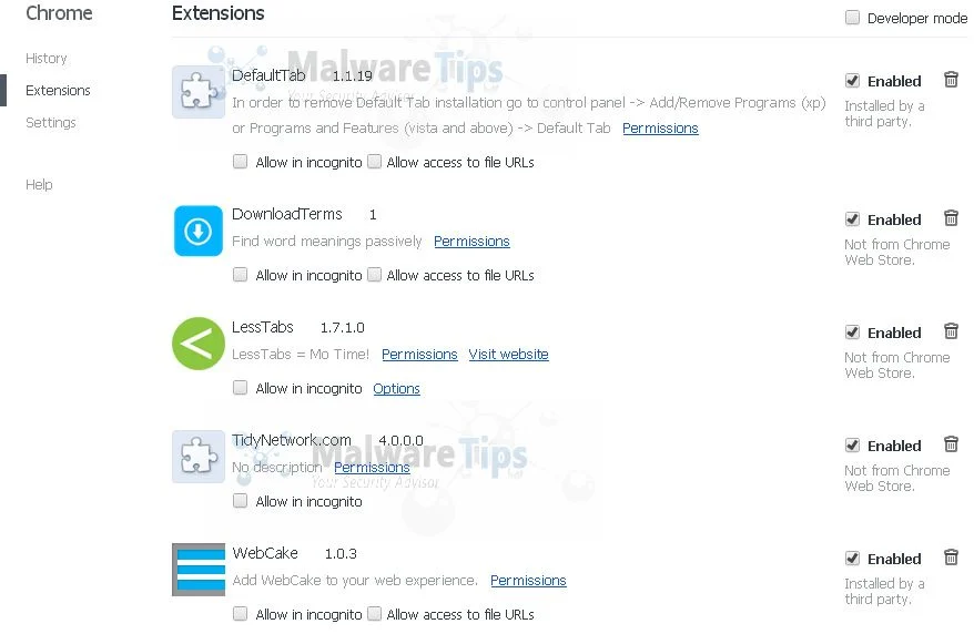 [Image: Adserv.Quiklinx.net Chrome extensions]