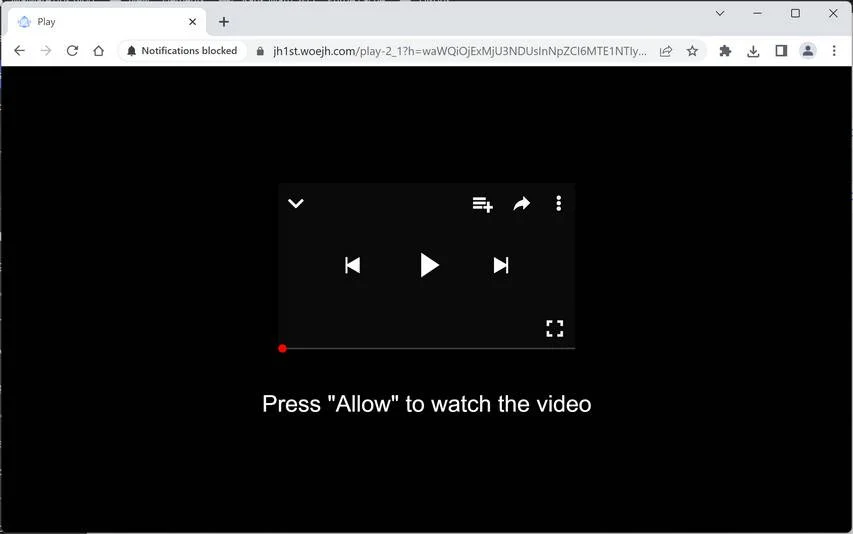 Remove Woejh.com Pop-Up Ads (Virus Removal Guide) 1 Image: Chrome browser is redirected to Woejh.com