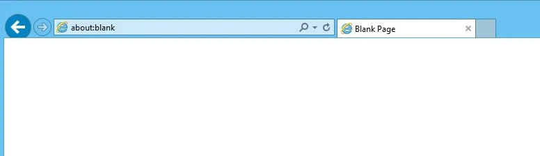 about:blank redirect