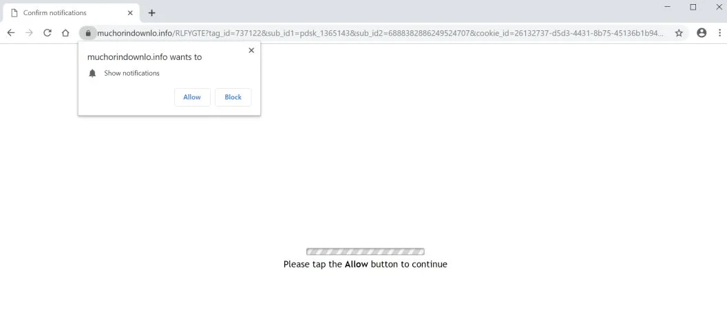 Remove Muchorindownlo.info pop-up ads (Virus Removal Guide) 1 Image: Chrome browser is redirected to the Muchorindownlo.info site