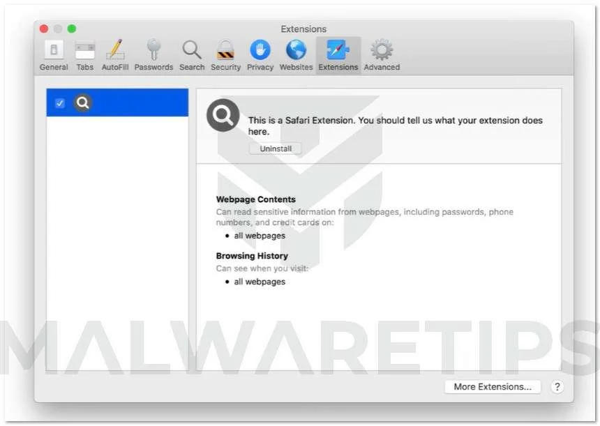 Image: ExpertLookupEngine Mac Adware