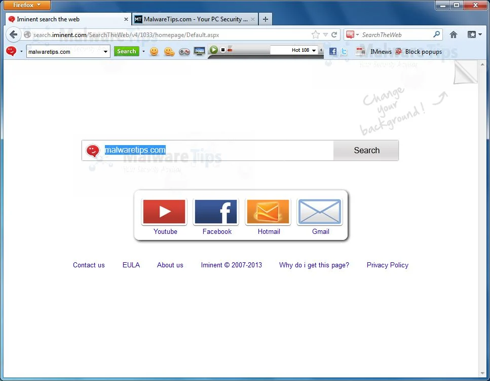 [Image: Iminent Start Search]