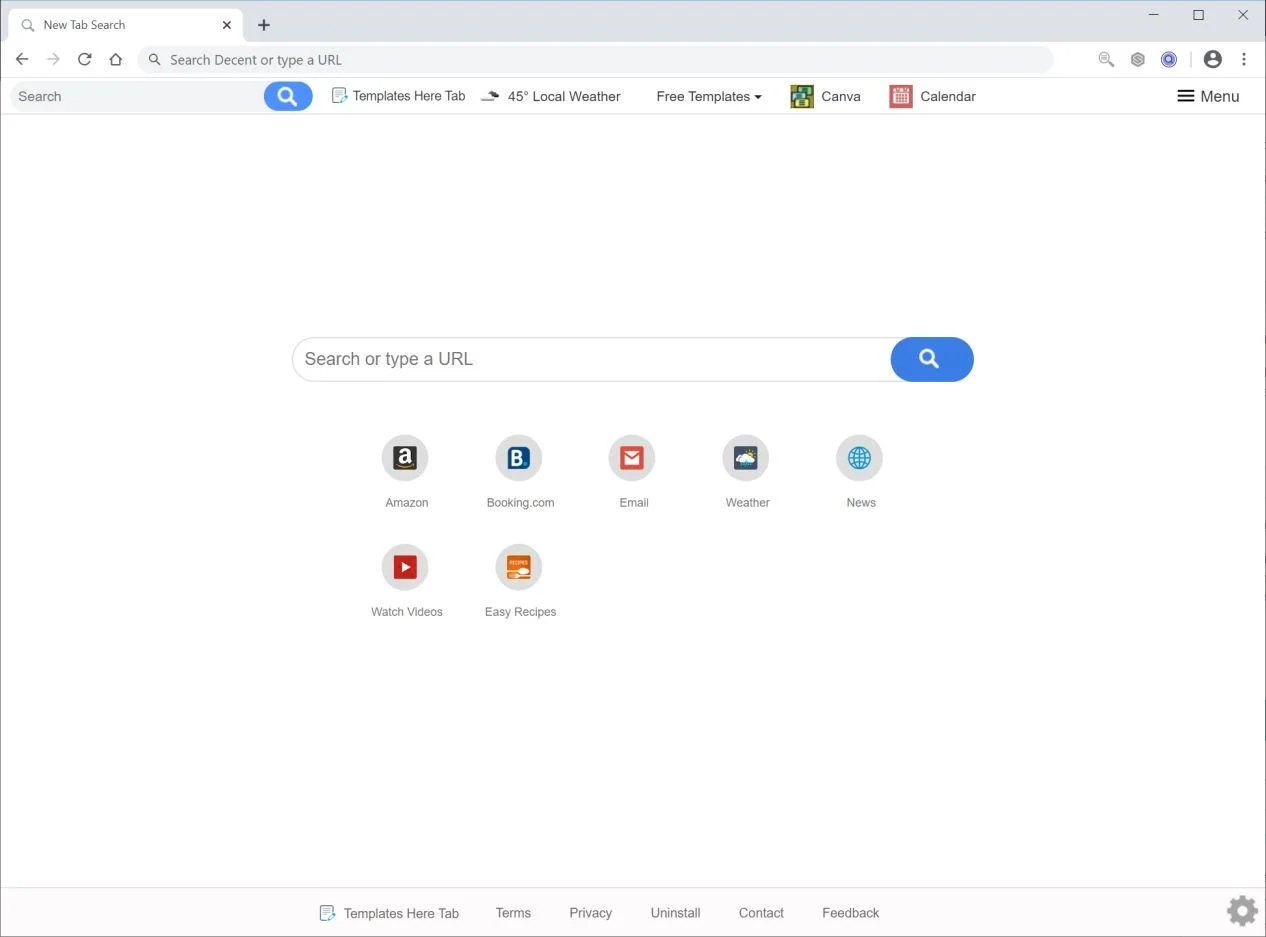 Remove Templates Here Tab browser hijacker (Virus Removal Guide) 1 Image: Chrome browser is redirected to Templates Here Tab