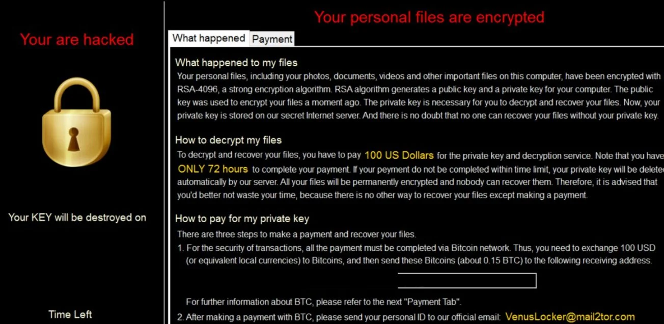 VenusLocker Virus