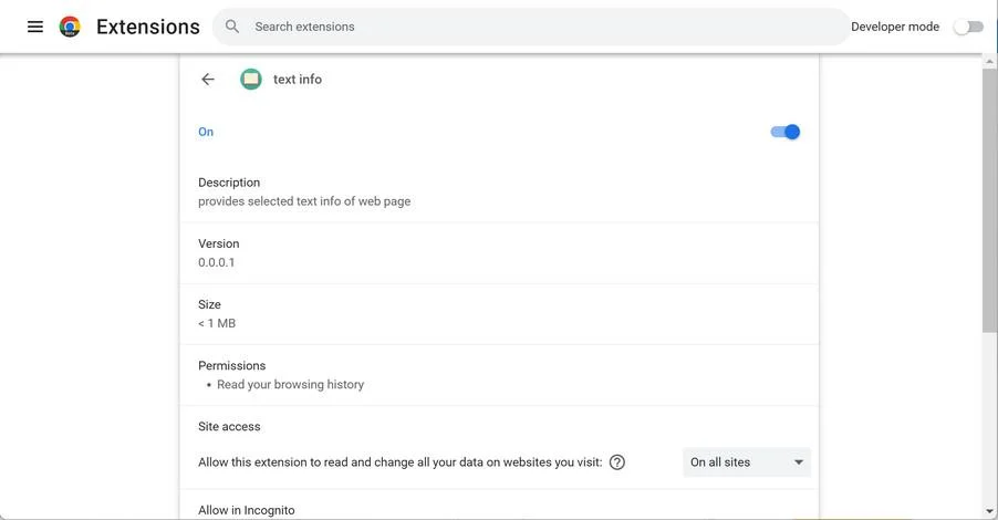 How to remove Text Info adware (Virus Removal Guide) 1 Image: Text Info Chrome extension