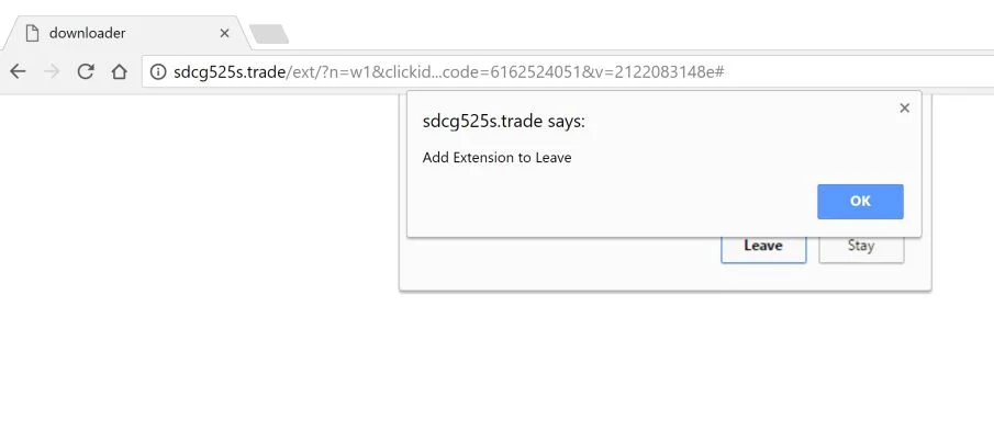 sdcg525s.trade Chrome Scam Virus