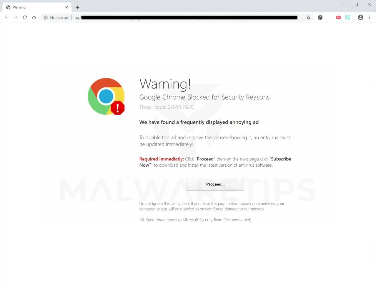 Remove "Google Chrome Blocked for Security Reasons" Scam (Guide) 1 Image: Google Chrome Blocked for Security Reasons - Scam