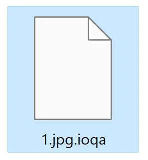 Image: File encrypted by the IOQA Ransomware