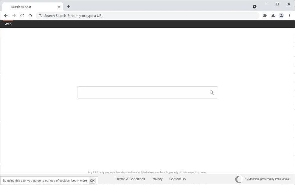 Image: Chrome browser is redirected through Search-cdn.net