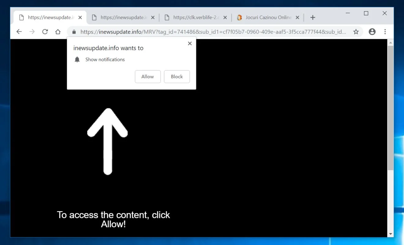 inewsupdate.info pop-up ads scam
