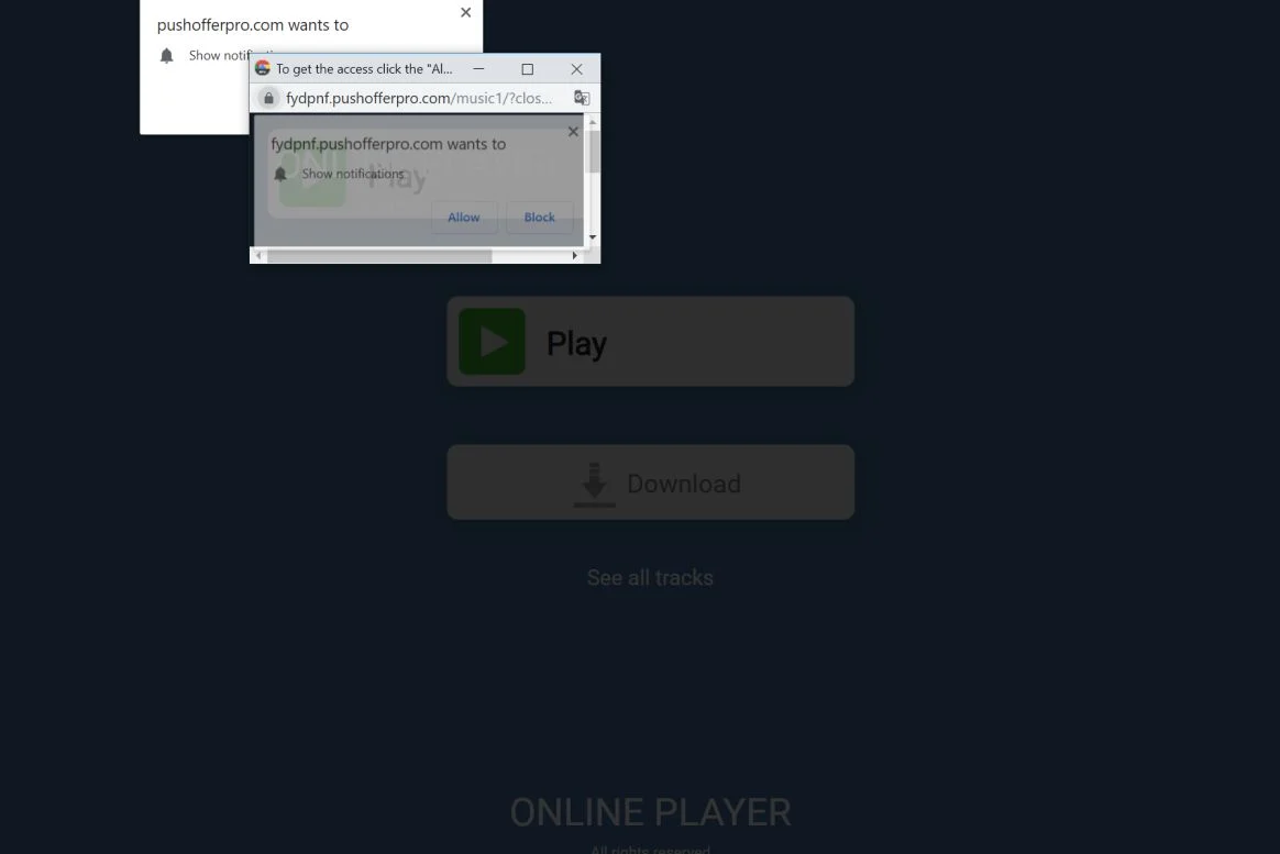 How to remove Pushofferpro.com pop-up ads (Virus Removal Guide) 1 Image: Chrome browser is redirected to Pushofferpro.com