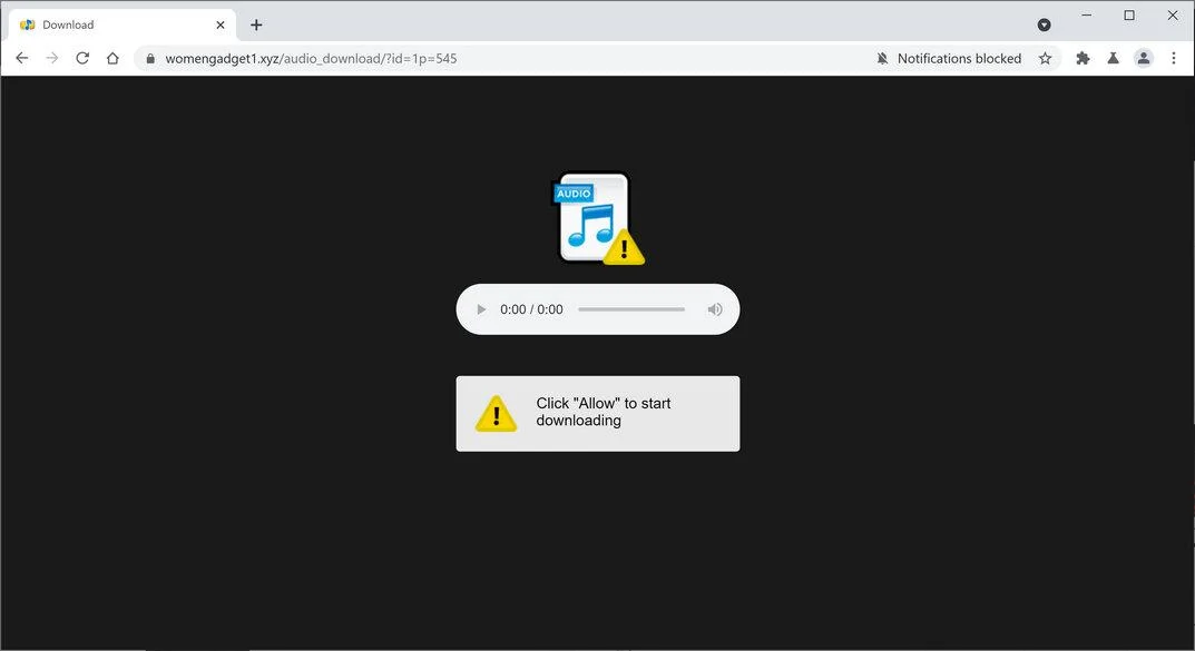 Remove Womengadget1.xyz pop-up ads (Virus Removal Guide) 1 Image: Chrome browser is redirected to Womengadget1.xyz