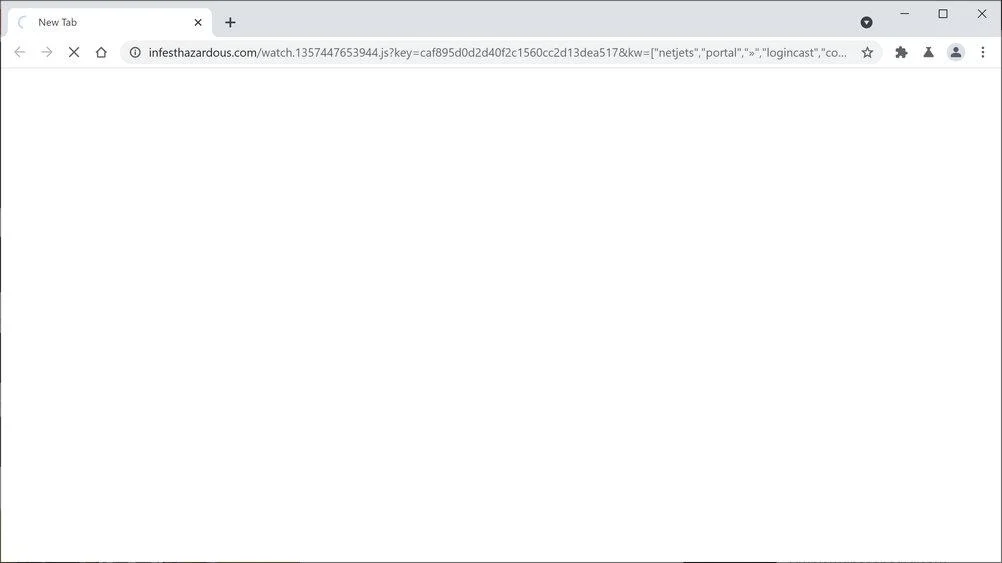 Remove Infesthazardous.com redirect (Virus Removal Guide) 1 Image: Chrome browser is redirected to Infesthazardous.com