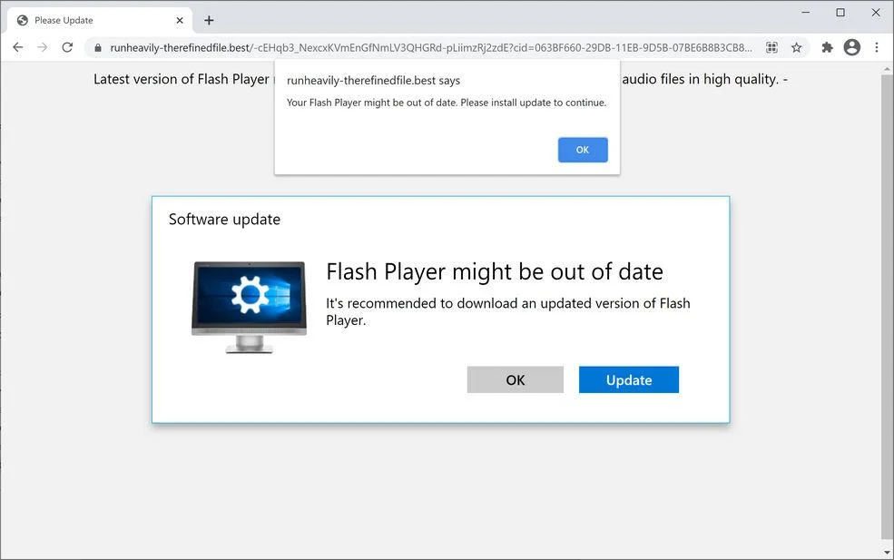 Remove Runheavily-therefinedfile.best scam (Virus Removal Guide) 1 Image: Chrome browser is redirected to Runheavily-therefinedfile.best