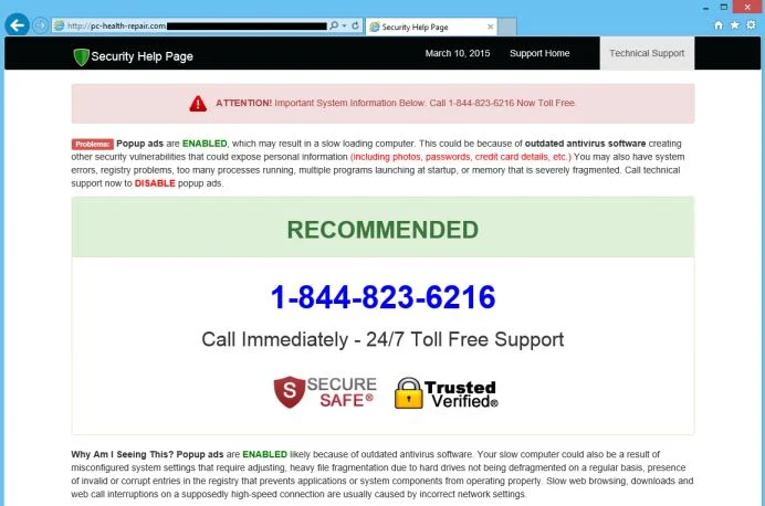 Pc-health-repair.com virus