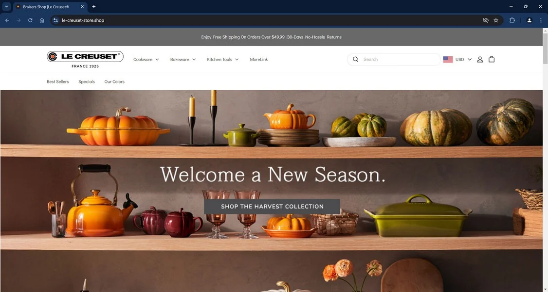 Lse-creuset-store.shop Scam: A Fake Le Creuset Website 1 Lse-creuset-store.shop scam