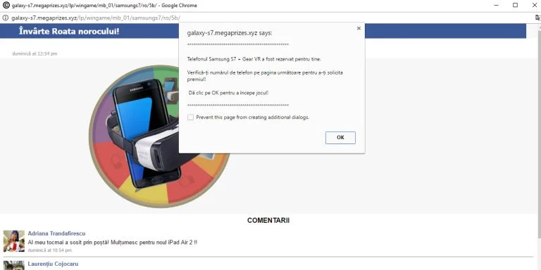 Galaxy-s7.megaprizes.xyz redirect