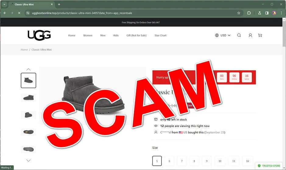 Fake UGG Clearance Sales With Huge Discounts Are a Scam 1 fake UGG