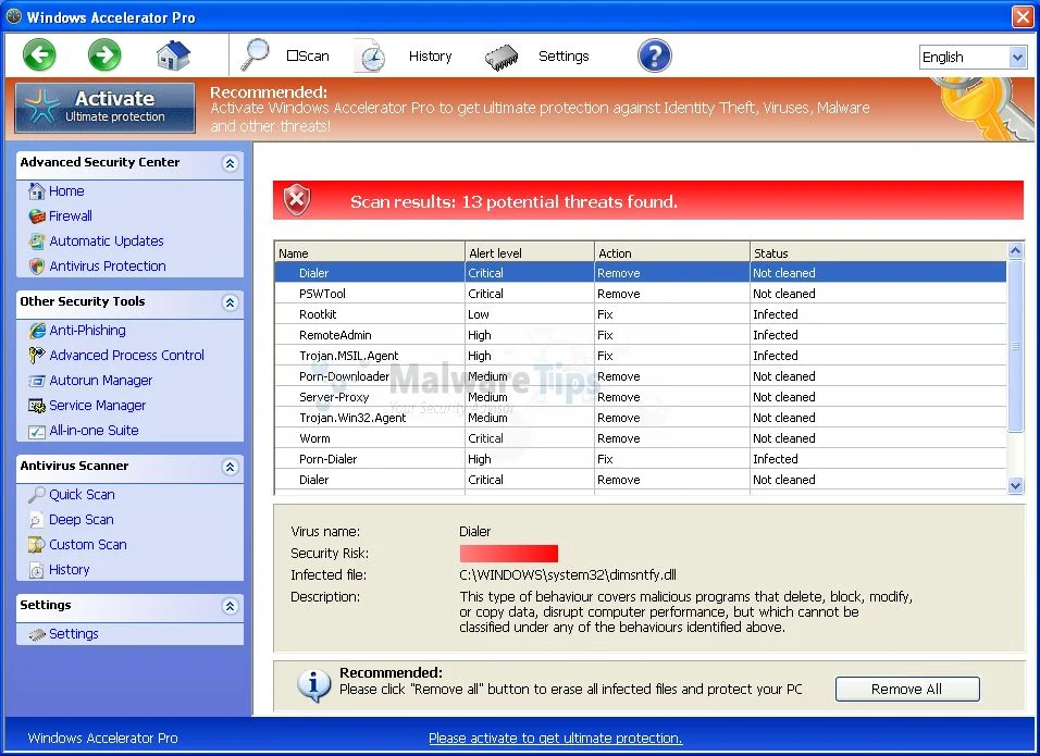 [Image: Windows Accelerator Pro virus]