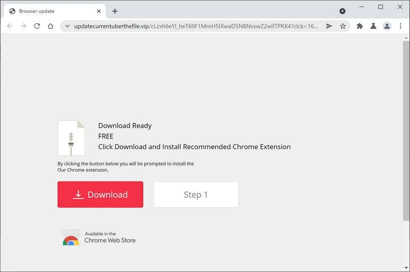 Remove Updatecurrentuberthefile.vip redirect (Virus Removal Guide) 1 Image: Updatecurrentuberthefile.vip scam ads