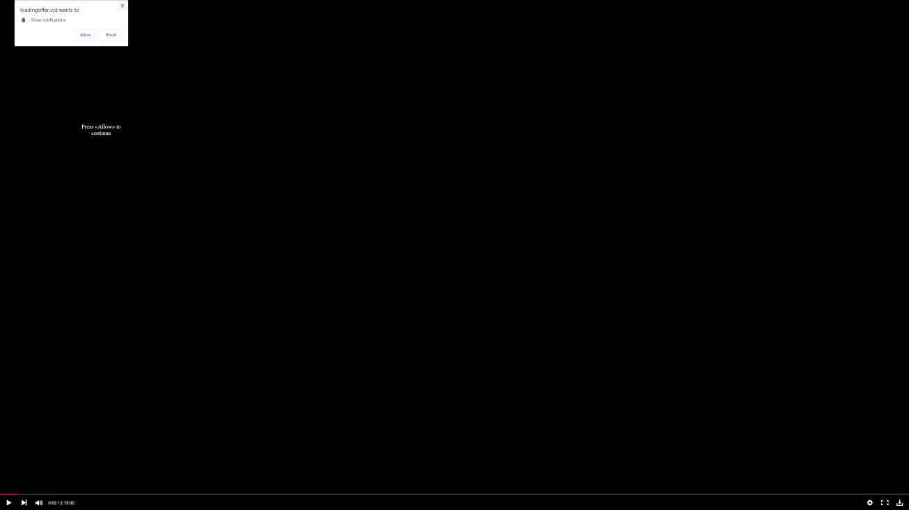 Image: Chrome browser is redirected to Loadingoffer.xyz