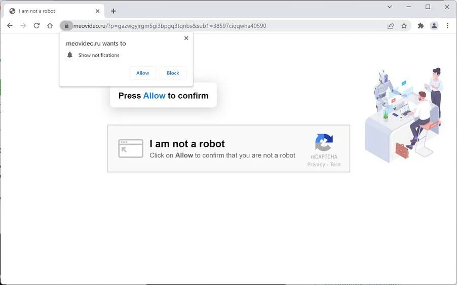 How to Remove Meovideo.ru Pop-up Ads (Virus Removal Guide) 1 Image: Chrome browser is redirected to Meovideo.ru