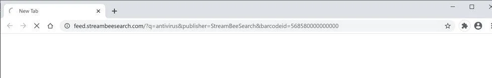 Image: Chrome browser is redirected to StreamBeeSearch Search