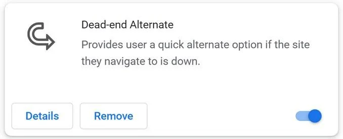  Image: Dead-end Alternate Chrome extension