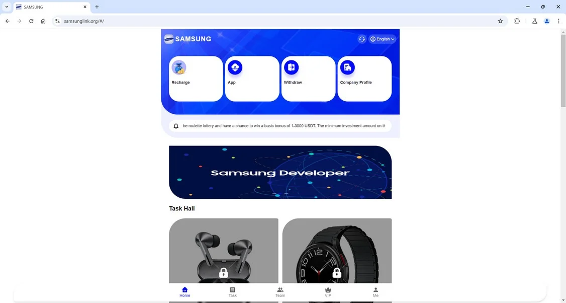 SamsungLink.org Tasks Scam – Don’t Fall for This Deceptive Trap! 1 Samsunglink.org scam