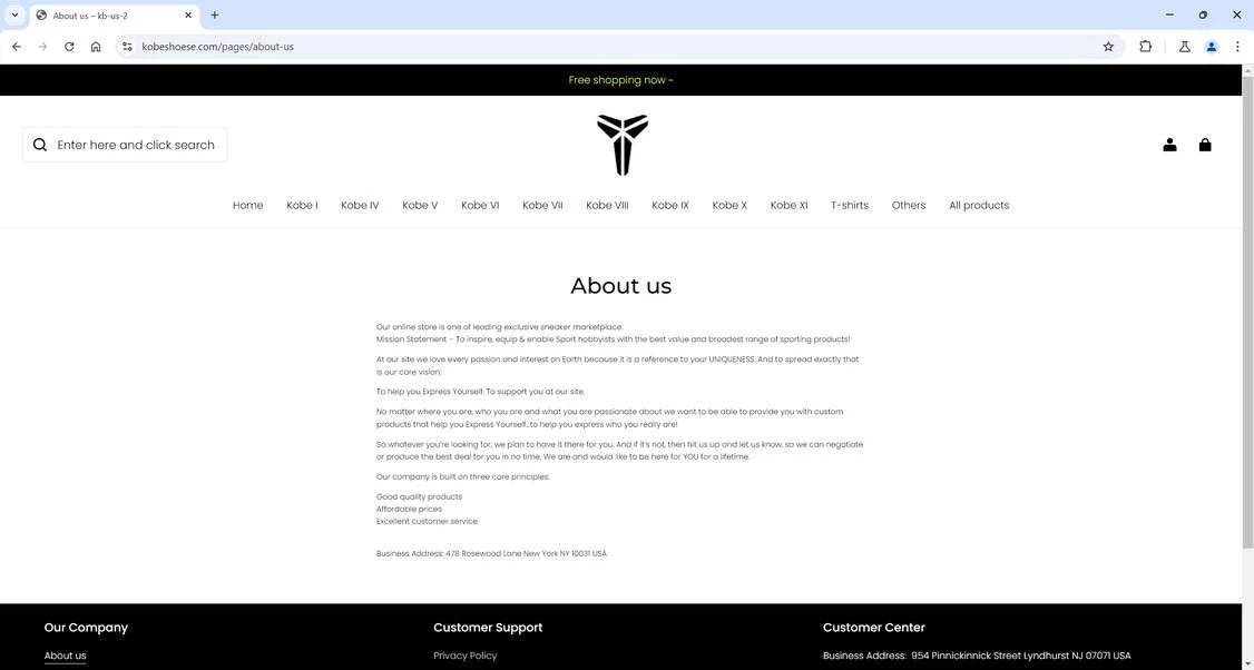 Kobeshoese.com Shop Scam - Don't Become Their Victim 1 Kobeshoese.com scam