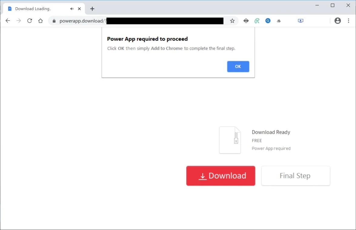 How to remove Powerapp.download pop-up ads (Virus Removal Guide) 1 Image: Chrome browser is redirected to Powerapp.download