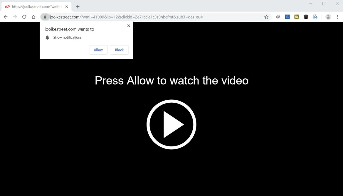 How to remove Jooikestreet.com pop-up ads (Virus Removal Guide) 1 Image: Chrome browser is redirected to the Jooikestreet.com site