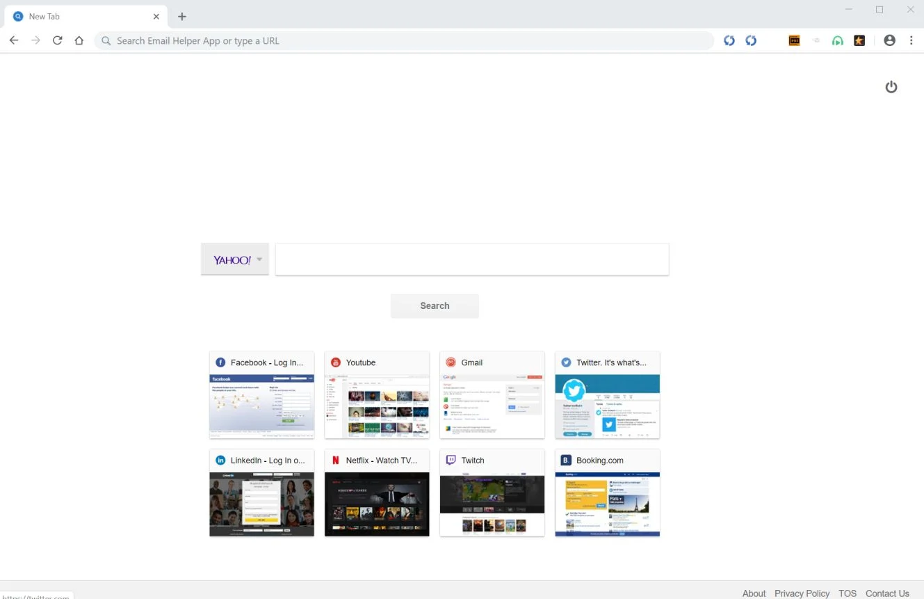 Image: Chrome browser is redirected to Power App Search