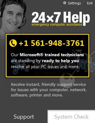 [Image: 24x7 Help virus]